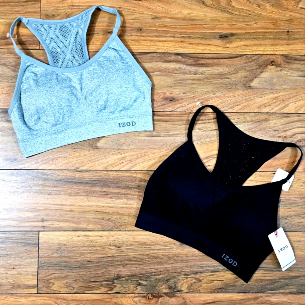 2 pk Seamless Comfort Bras by izod, sz L